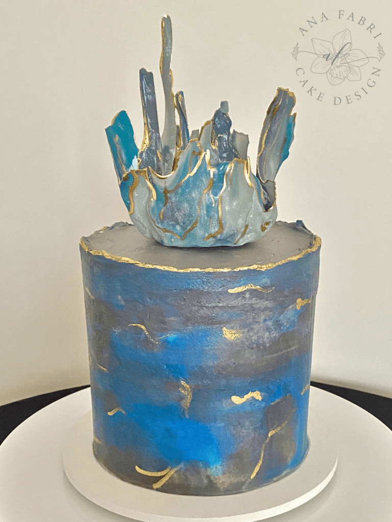 Bolo Buttercream Escultura Azul